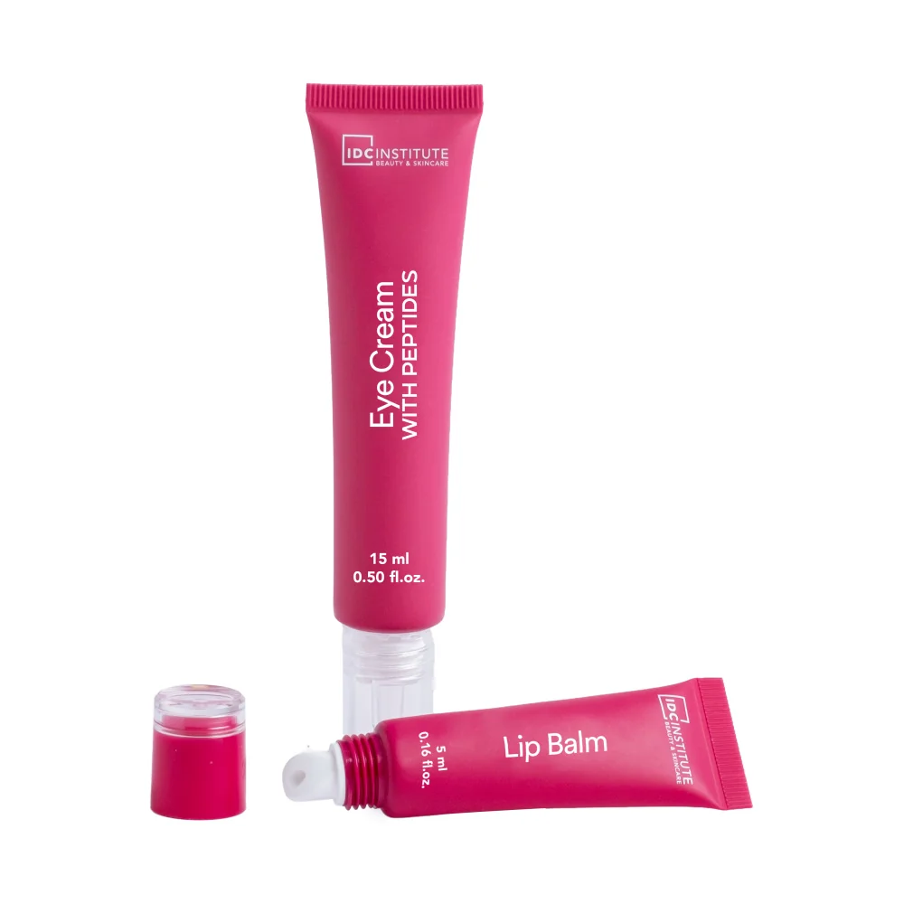IDC Institute Sada očního krému s peptidy a balzámu na rty 5+15 ml