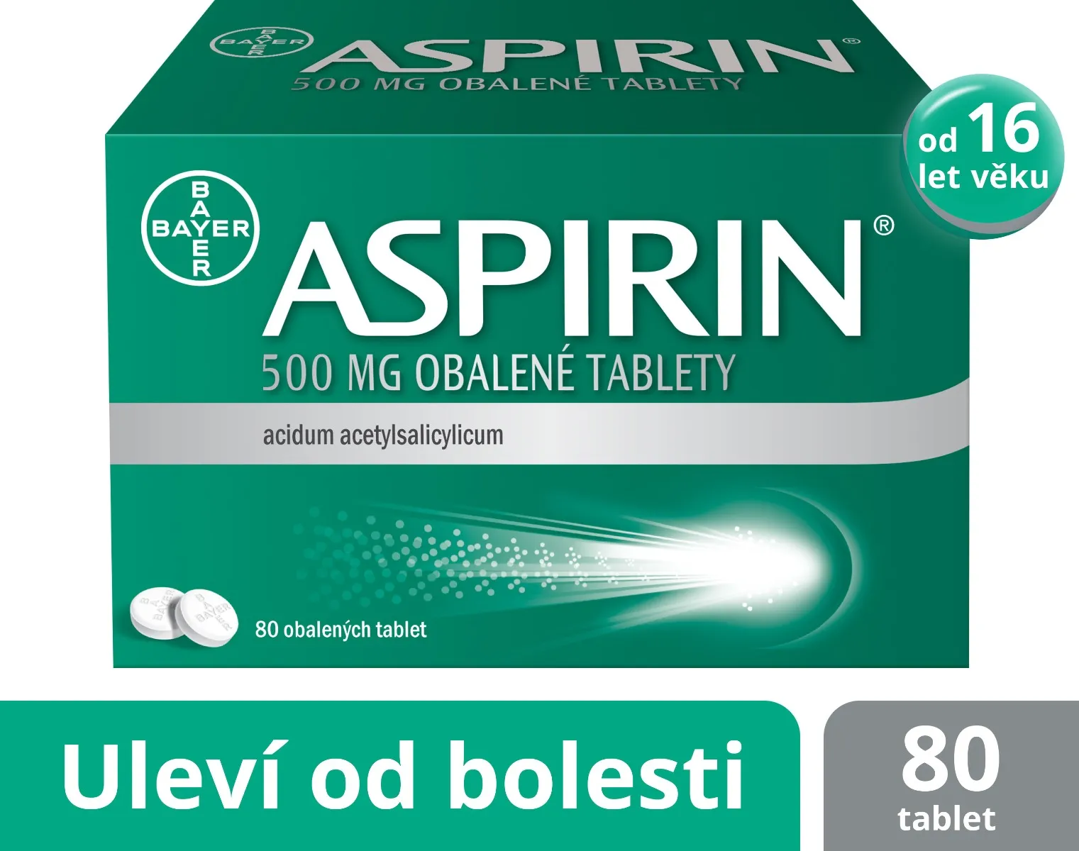 Aspirin 500 mg 80 tablet