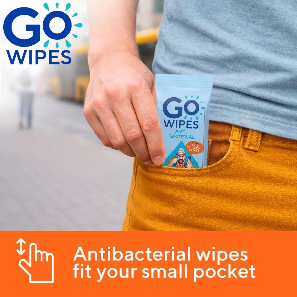 GoWipes Osvěžující vlhčené ubrousky s antibakteriálním účinkem Plastic Free 10x8 ks
