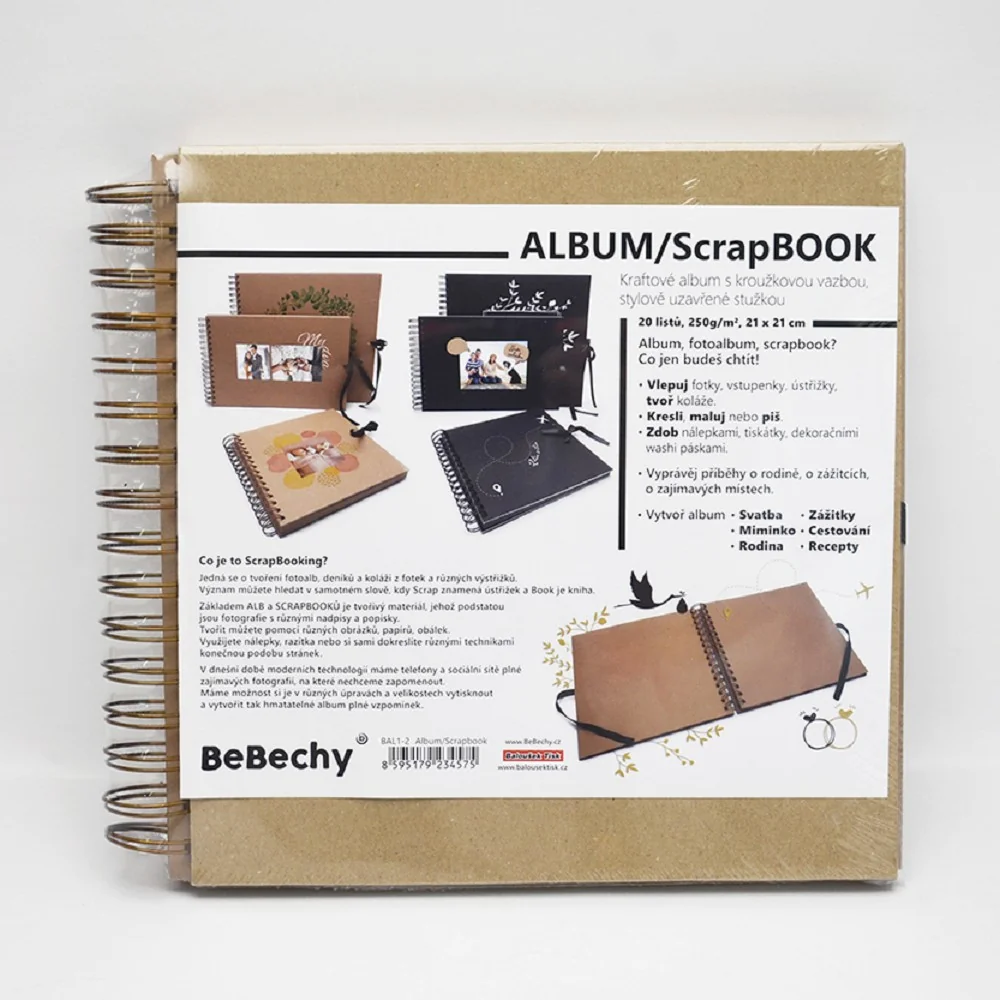 Baloušek Scrapbook 21 × 21 cm, kraftový