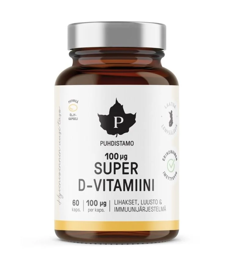 Puhdistamo Super Vitamin D 4000 IU 60 kapslí