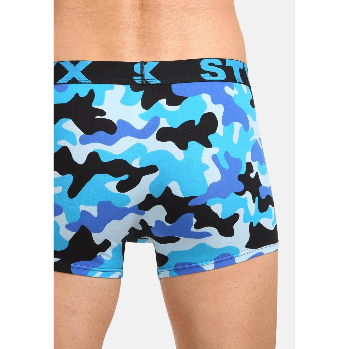 Styx Pánské boxerky art sportovní guma maskáč modrý (G1850) L