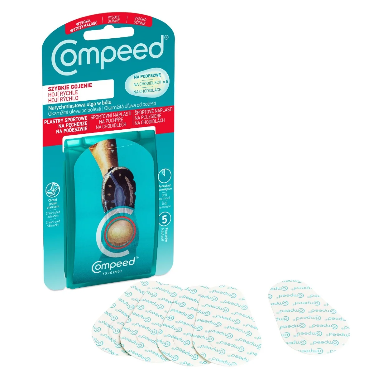 Compeed Náplast na puchýře chodidlo 5 ks