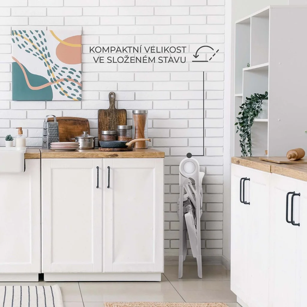 Kinderkraft Židlička jídelní Binci Light Grey
