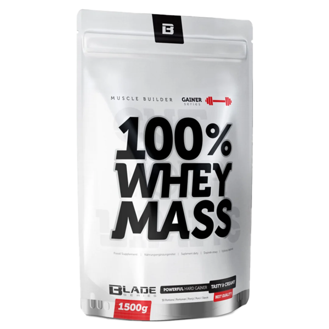 HiTec Nutrition 100% Whey mass gainer 1500g - jahoda