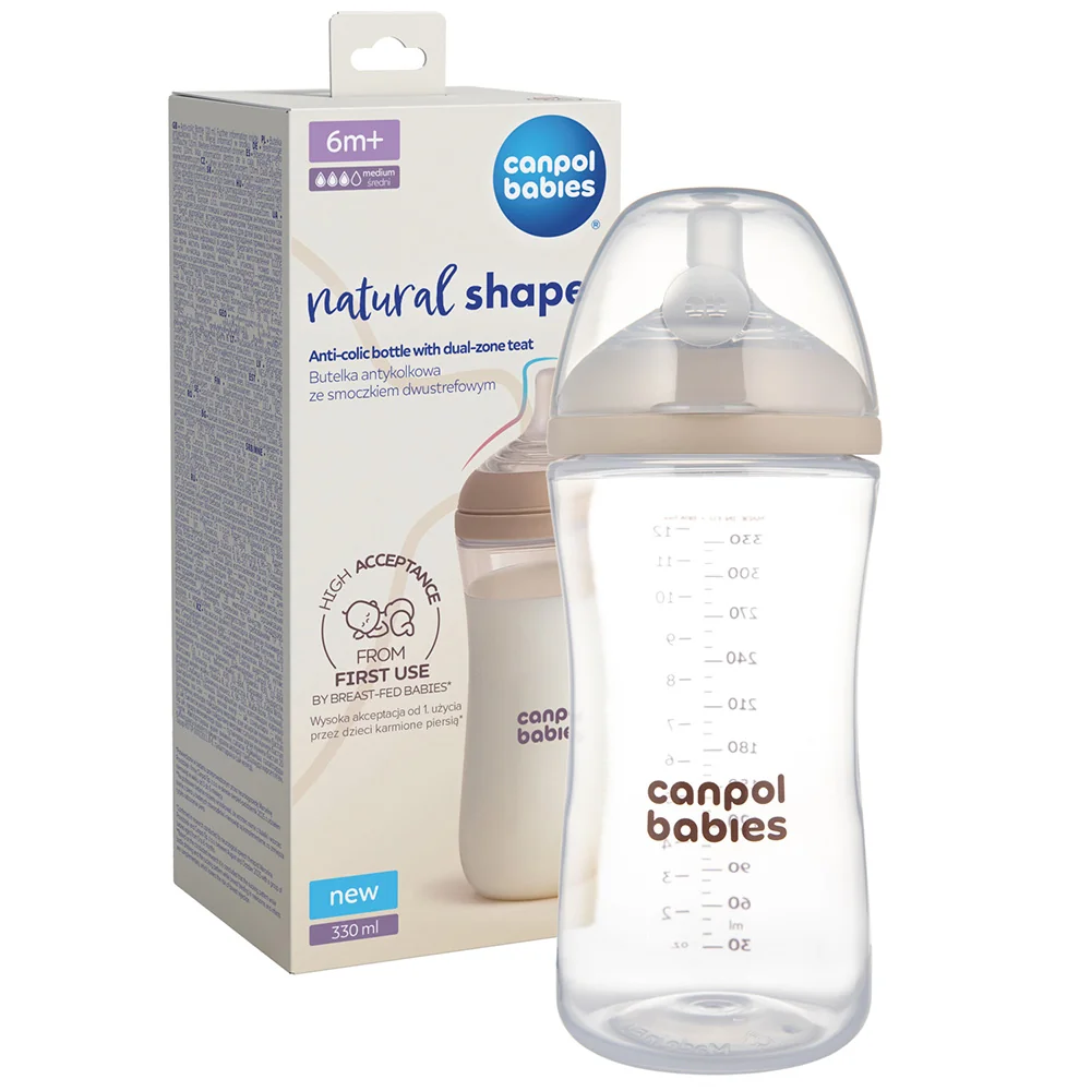 Canpol babies Natural Shape Antikoliková lahev 330 ml