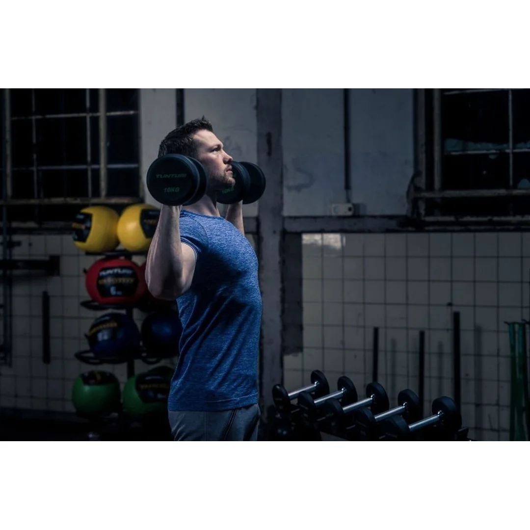 Tunturi Sada jednoručních činek Pro PU Dumbbell 2-12 kg (10 párů)