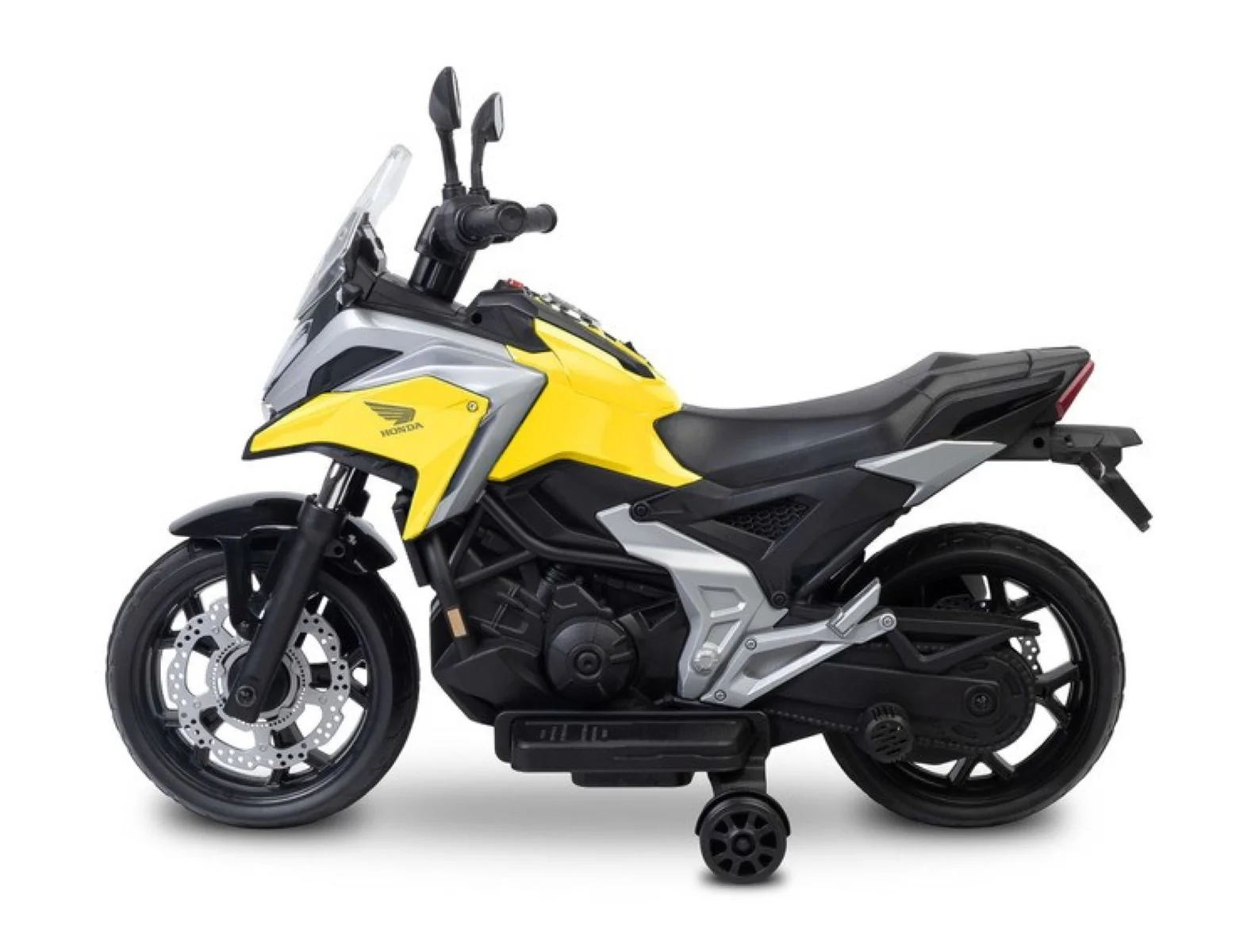 Toyz Elektrická motorka Honda NC750X pro děti – LED, USB, 3-8 let, žlutá, černá