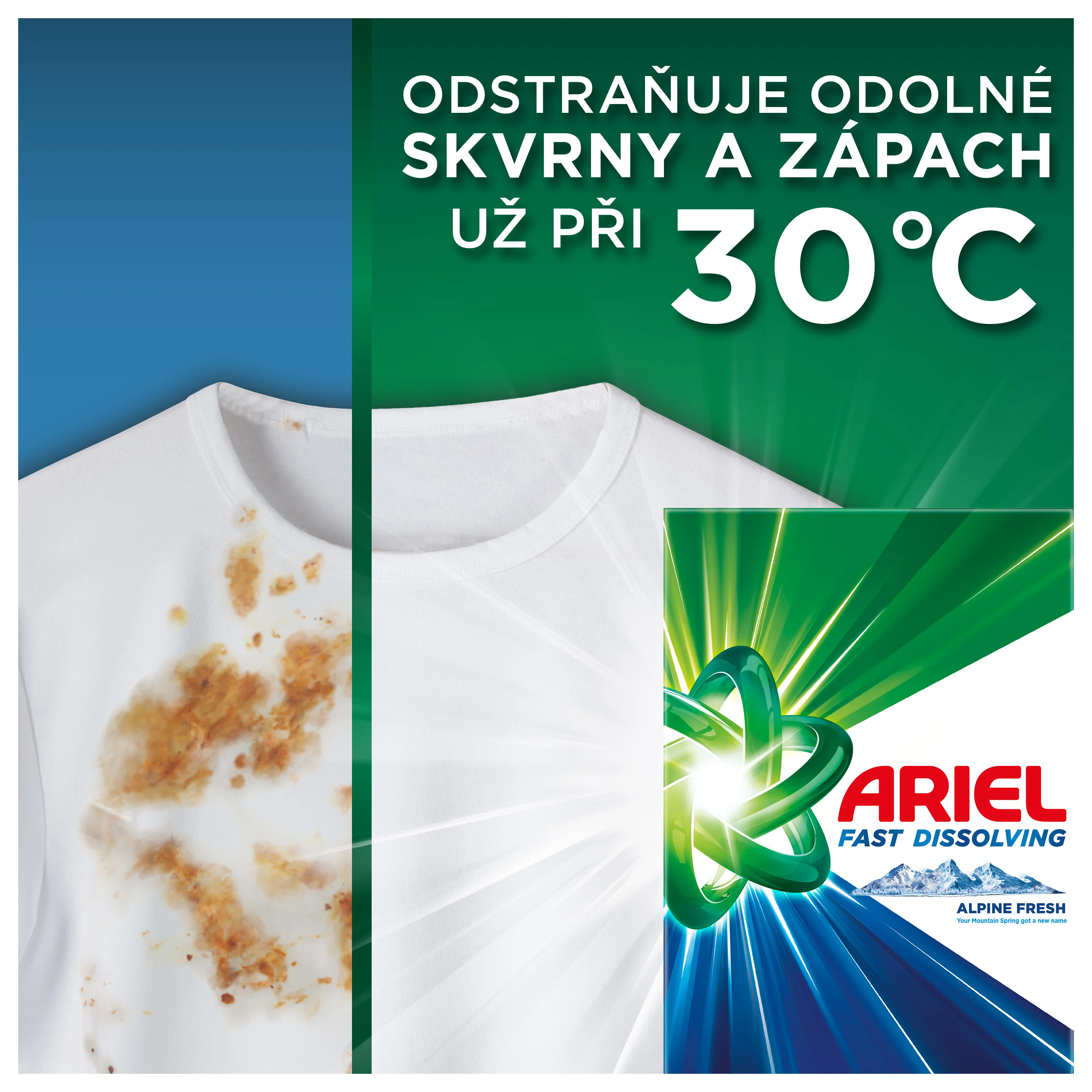 Ariel Alpine Fresh prášek na praní 3,465 kg 63 praní