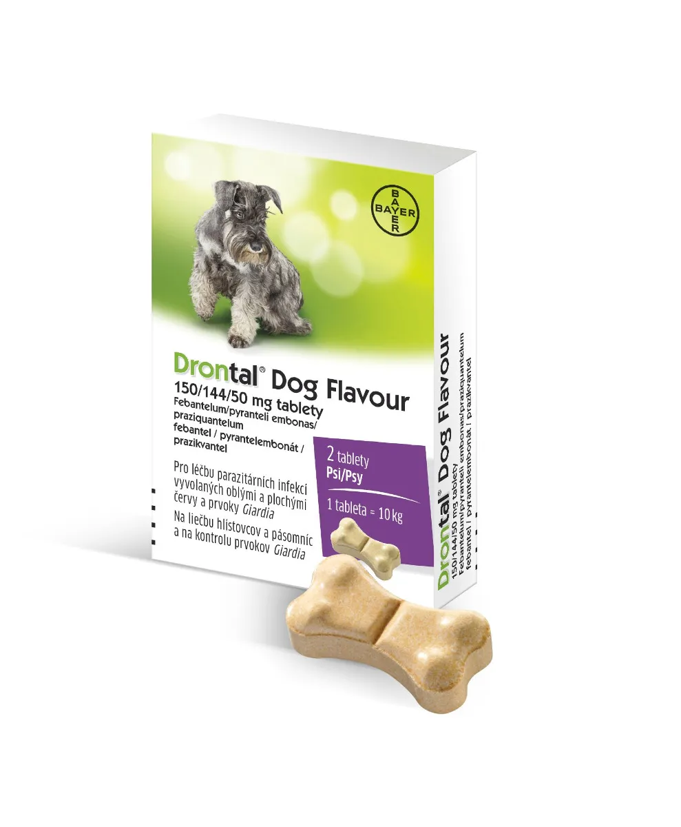 Drontal Dog Flavour 150/144/50 mg 2 tablety