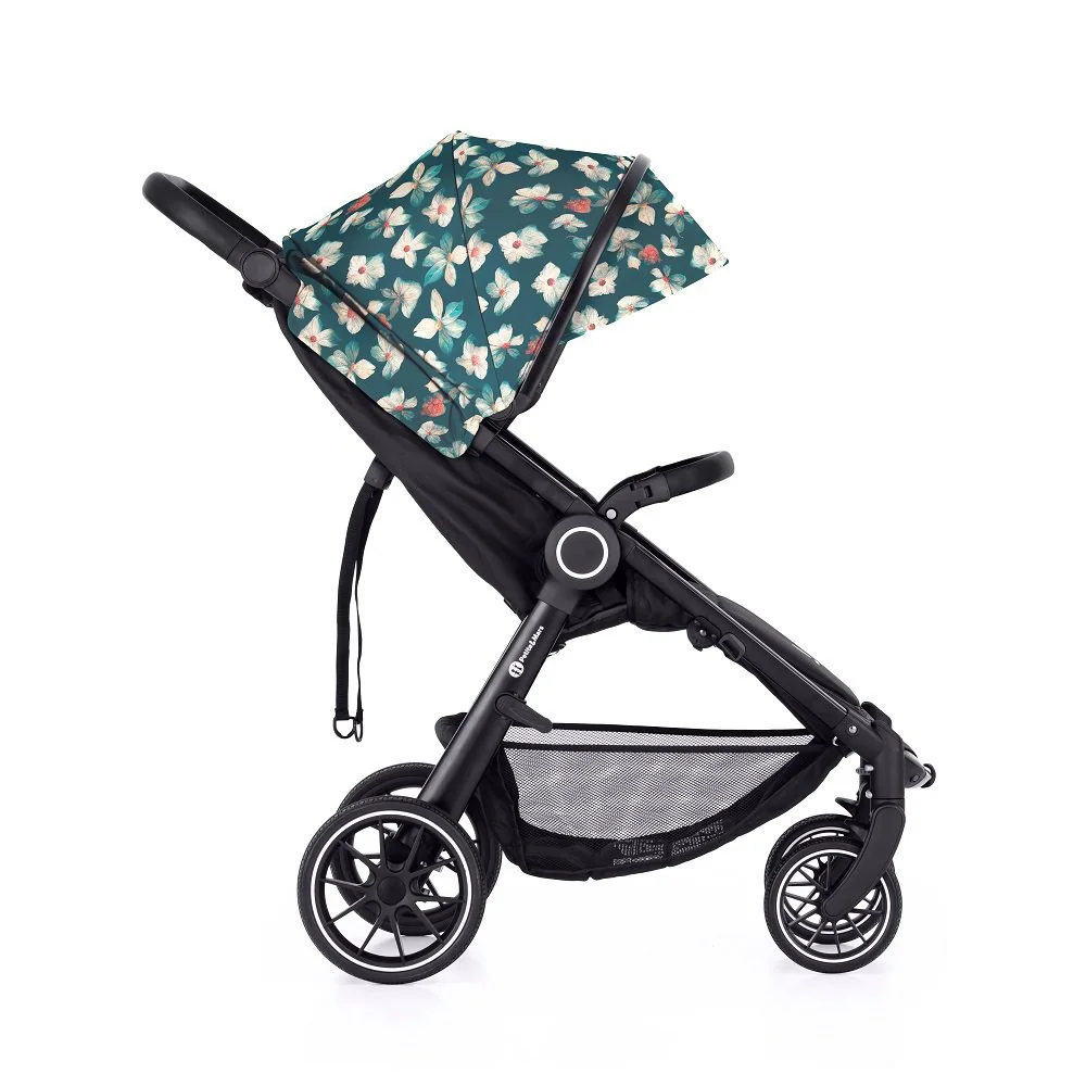 Petite&Mars Kočárek Street+ RWS Black Limited 100 Flowers