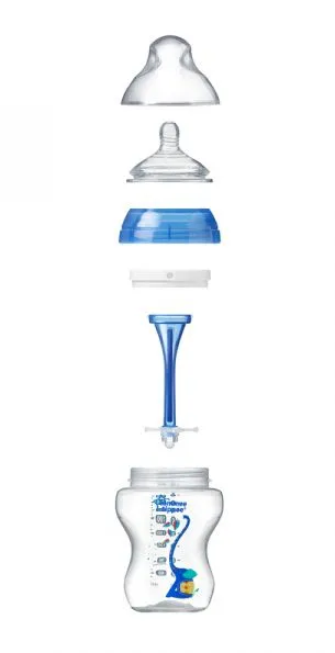 Tommee Tippee Kojenecká lahev ADVANCED ANTI-COLIC Pomalý průtok 0m+ 260 ml 1 ks modrá
