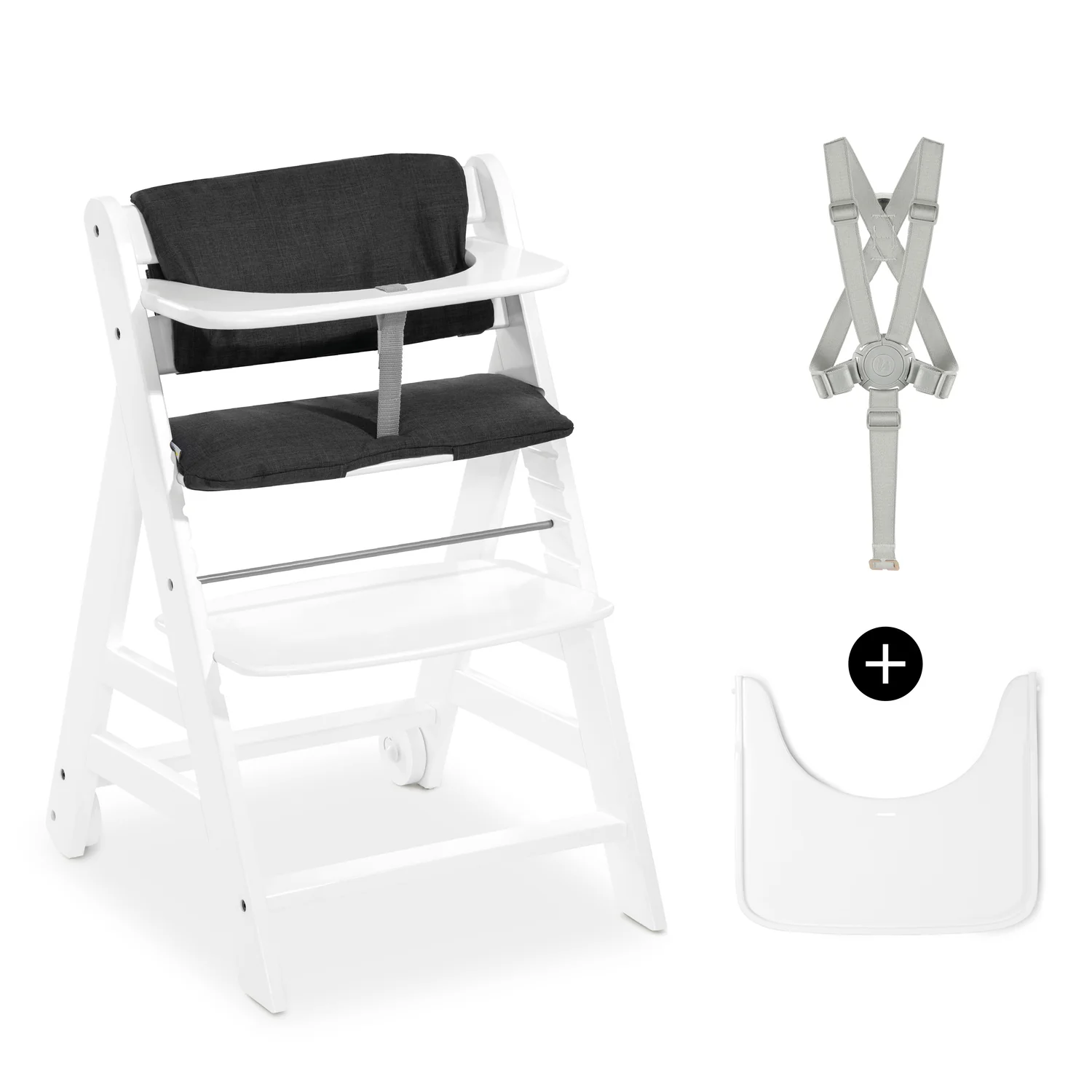 Hauck Beta+ B dřevěná židle, White