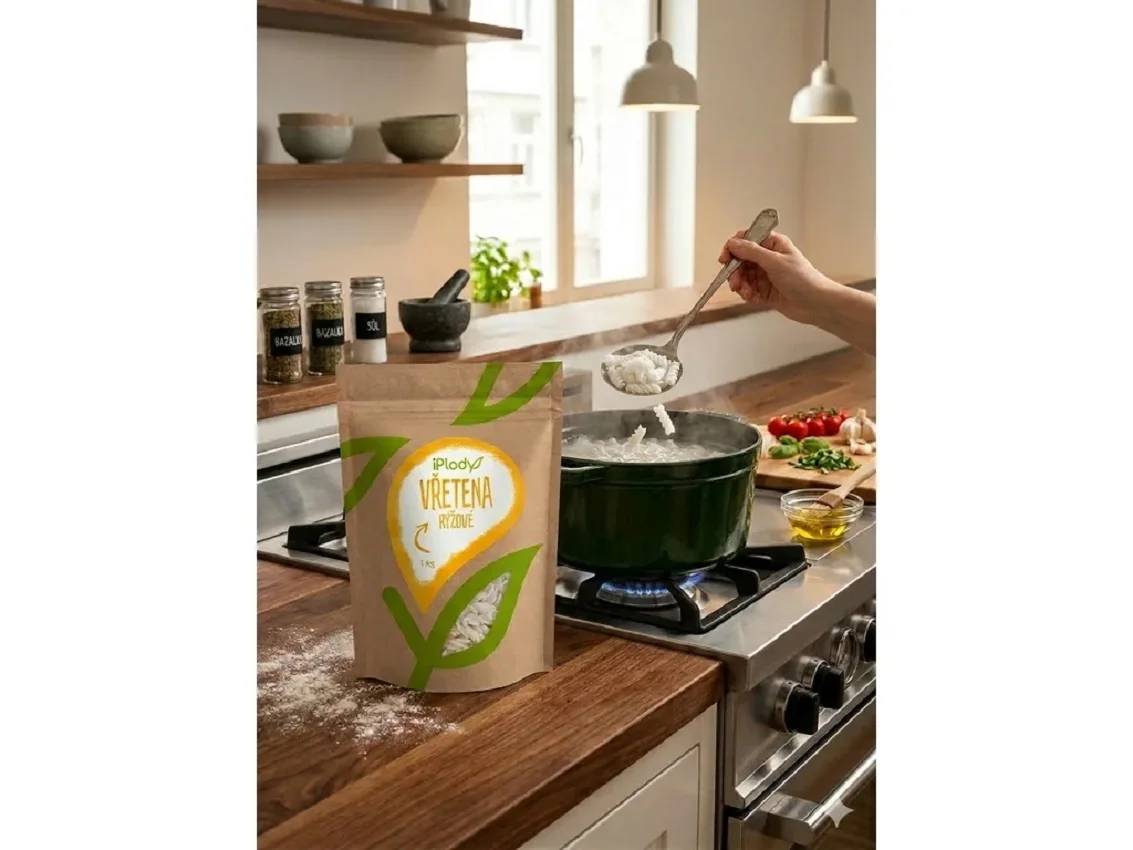 iPlody Rýžové těstoviny kolínka 2 kg (2 x 1 kg)
