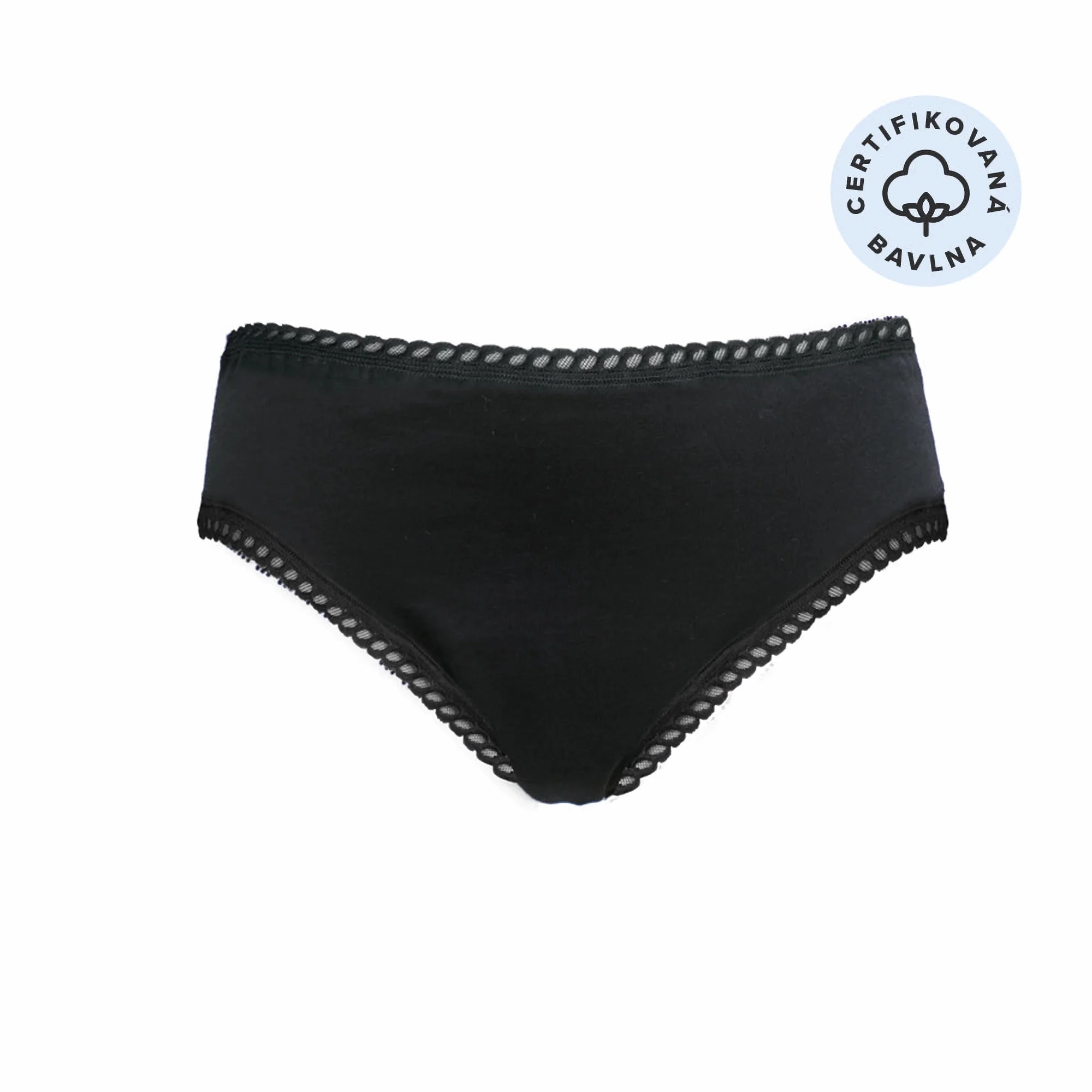 Ecodis Menstruační kalhotky Panty na střední menstruaci - černé, M