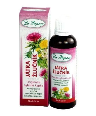 Dr. Popov Játra-žlučník bylinné kapky 50 ml