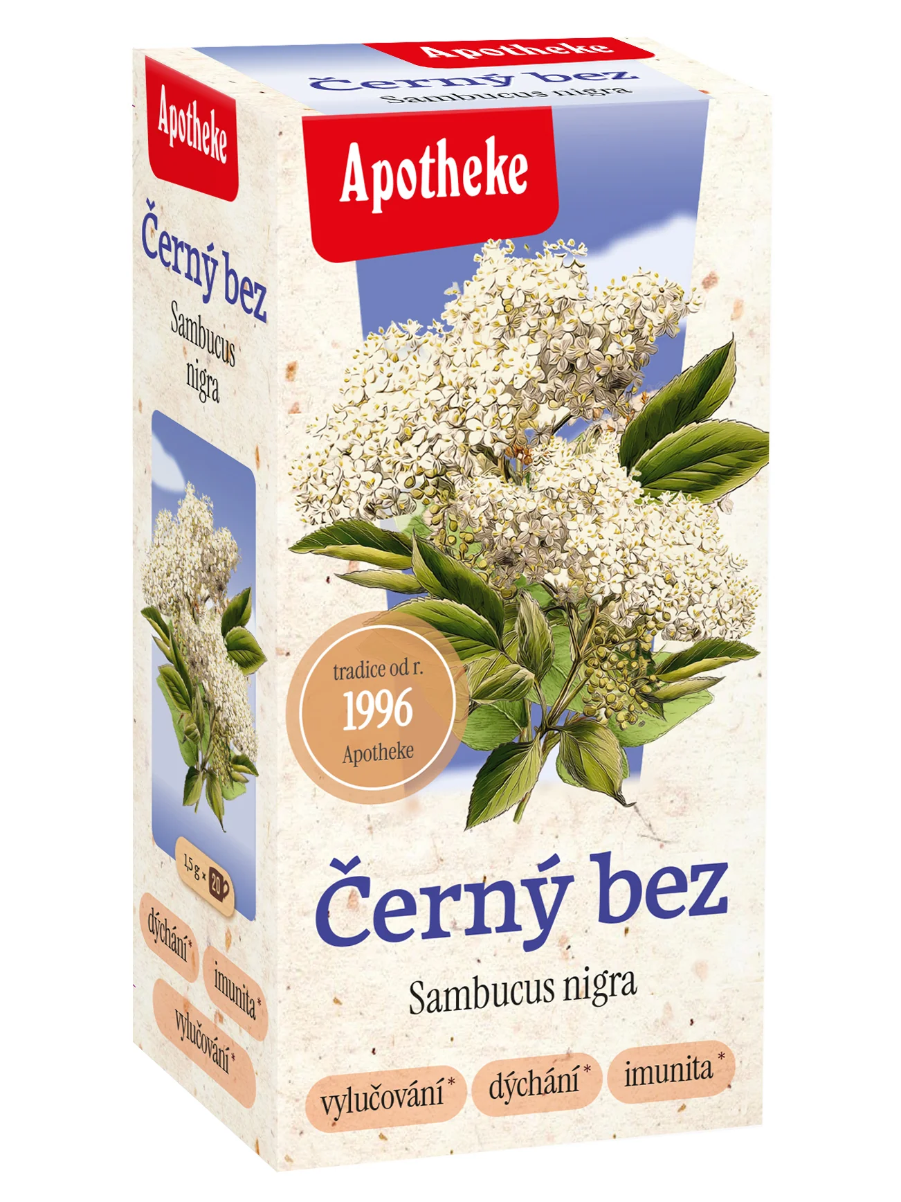 Apotheke Černý bez květ nálevové sáčky 20x1,5 g