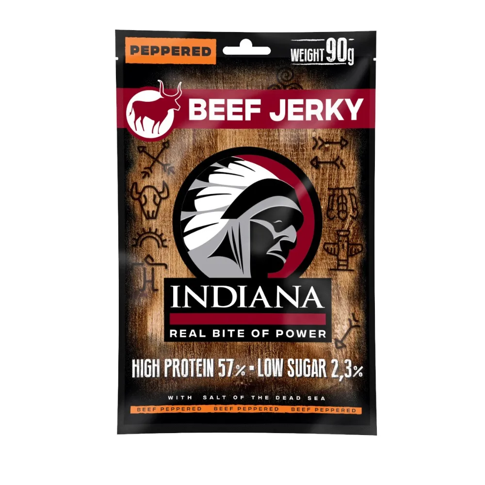 Indiana Jerky Beef Peppered 90 g