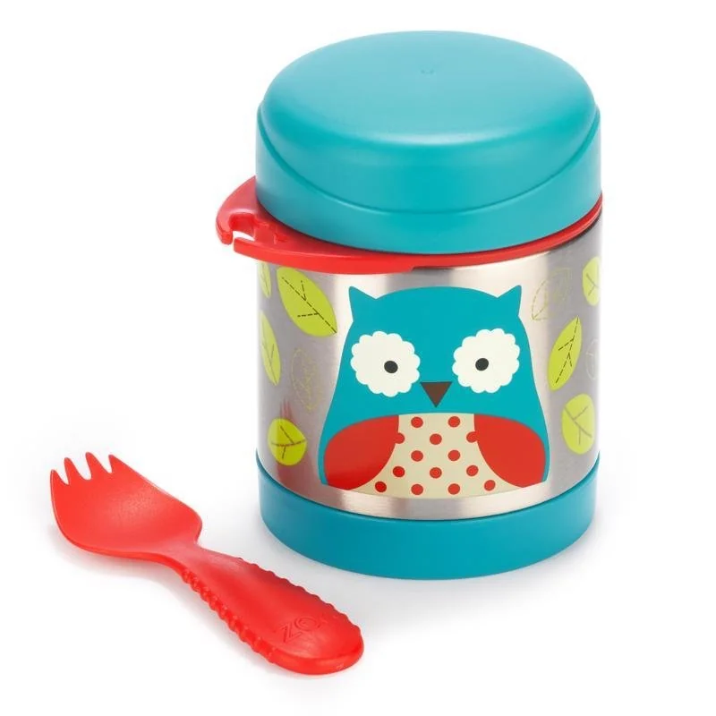 SKIP HOP Zoo Termoska na jídlo se lžičkou/vidličkou Sovička 325 ml, 3r+ 