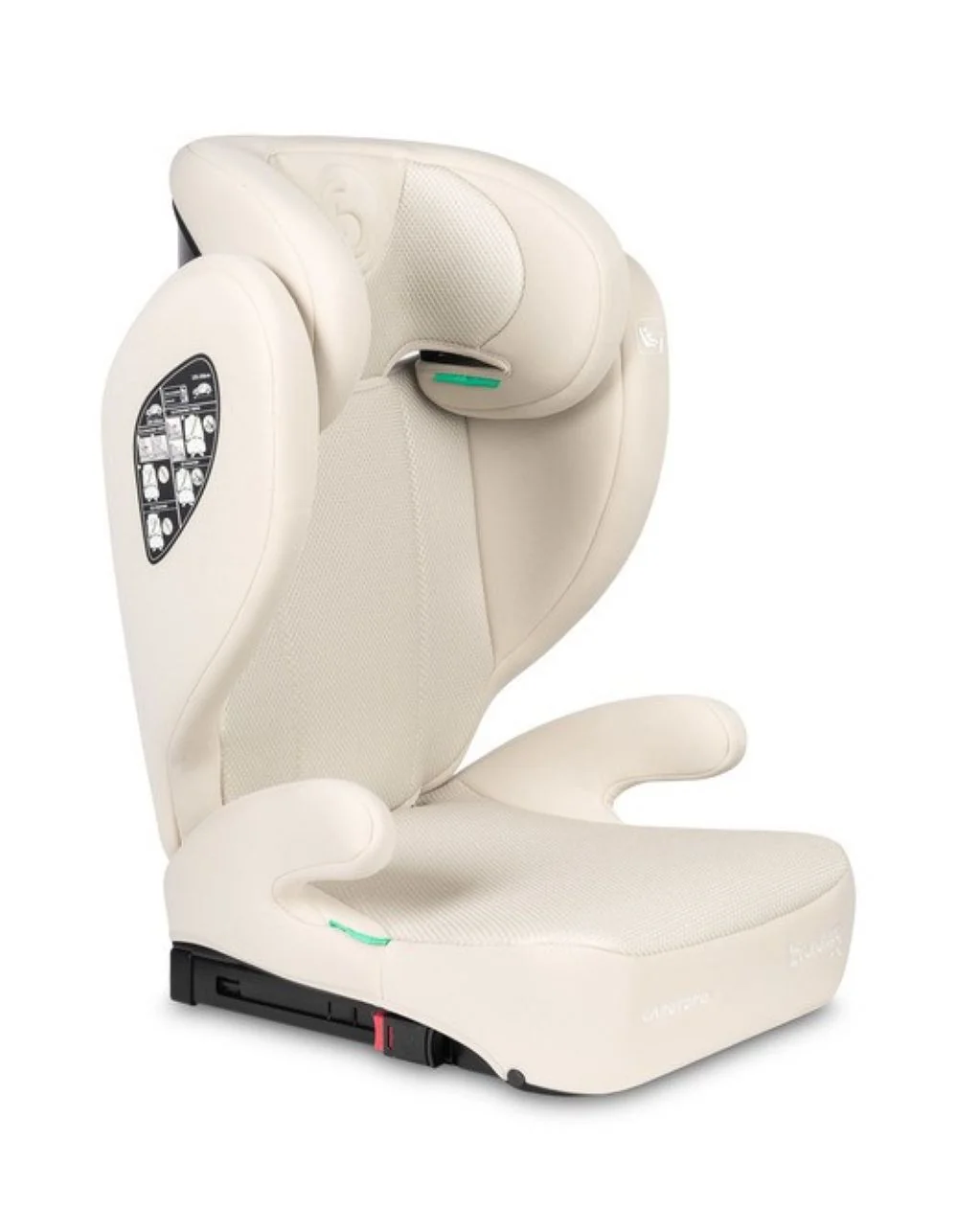 Caretero Dětská autosedačka Breezy 2v1 s isofixem, 100-150cm, béžová