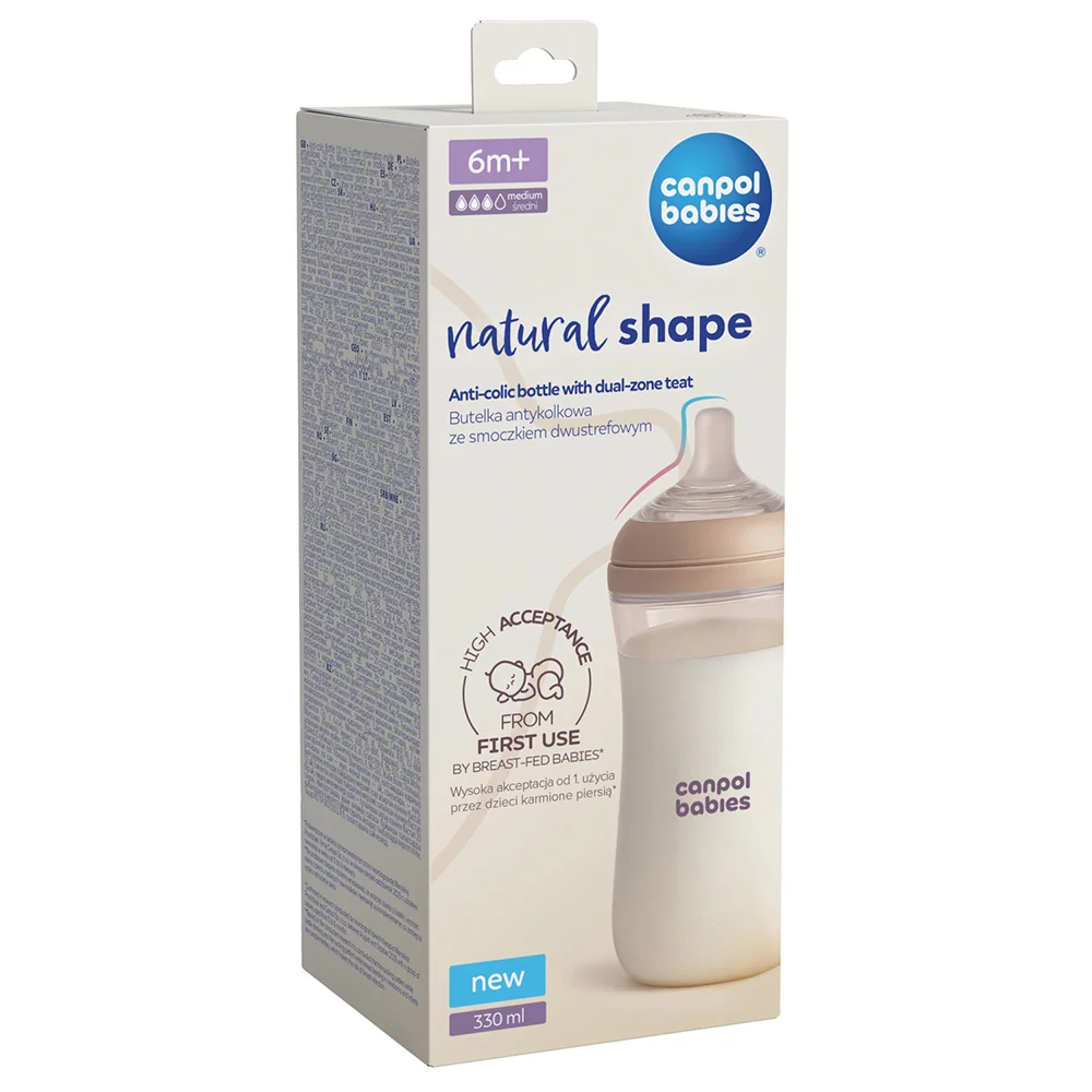 Canpol babies Natural Shape Antikoliková lahev 330 ml