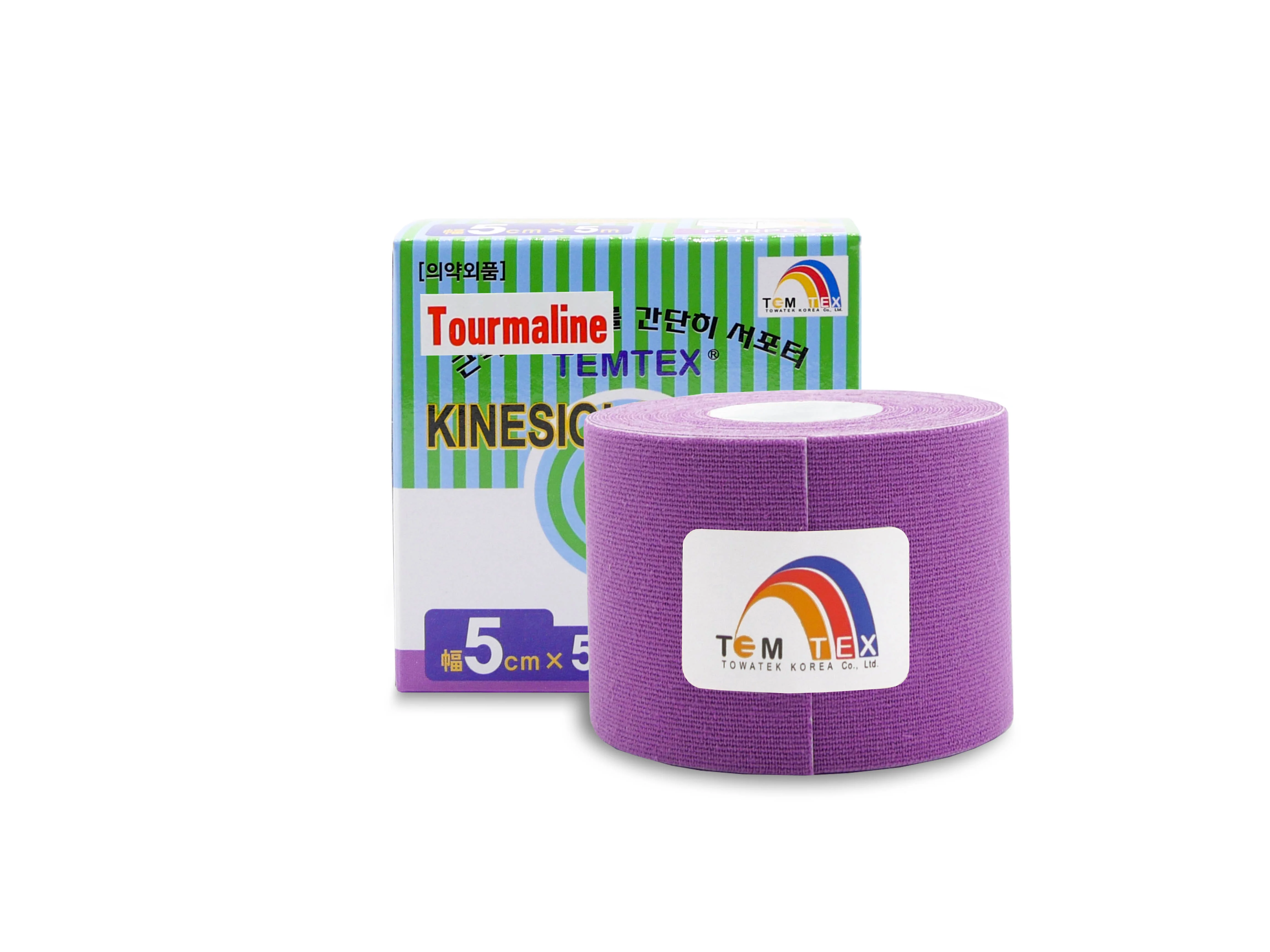 TEMTEX Kinesio tape Tourmaline, fialová tejpovací páska 5cm x 5m