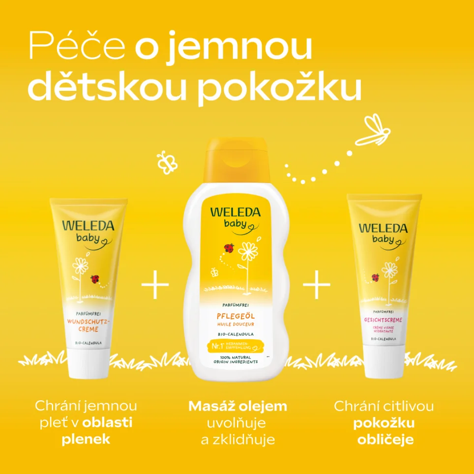 Weleda Baby Měsíčkový olej bez parfemace 200 ml