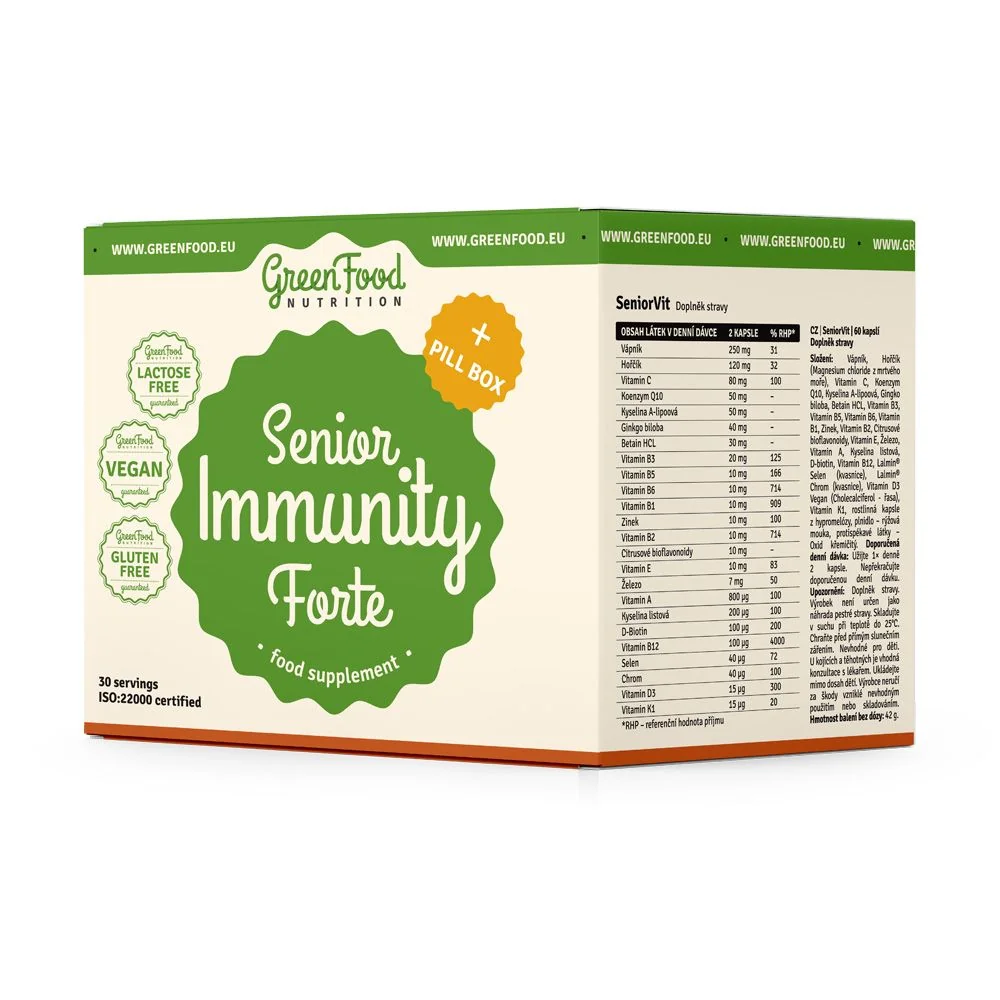 GreenFood Nutrition Box Senior Immunity Forte + Pillbox