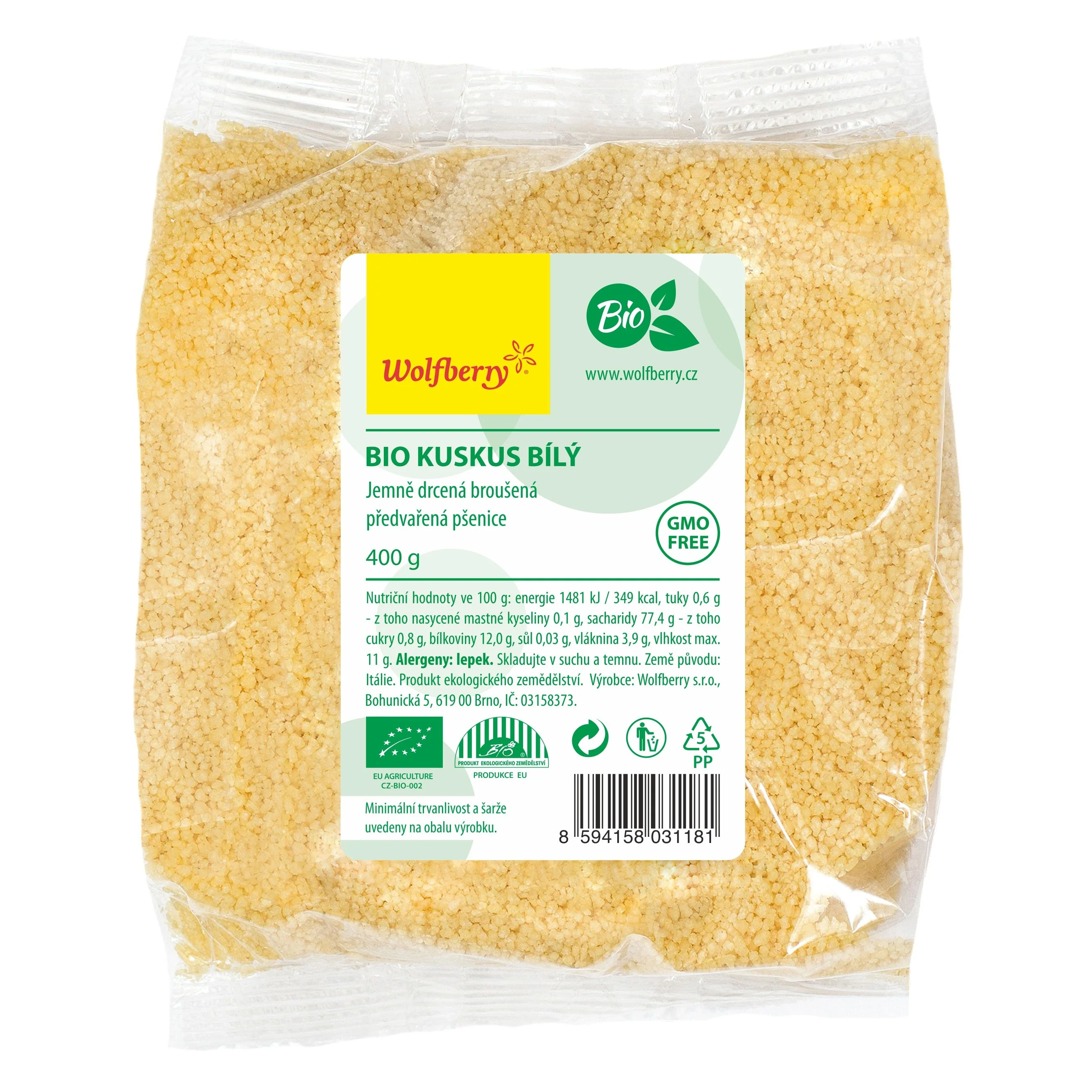 Wolfberry Kuskus bílý BIO 400 g