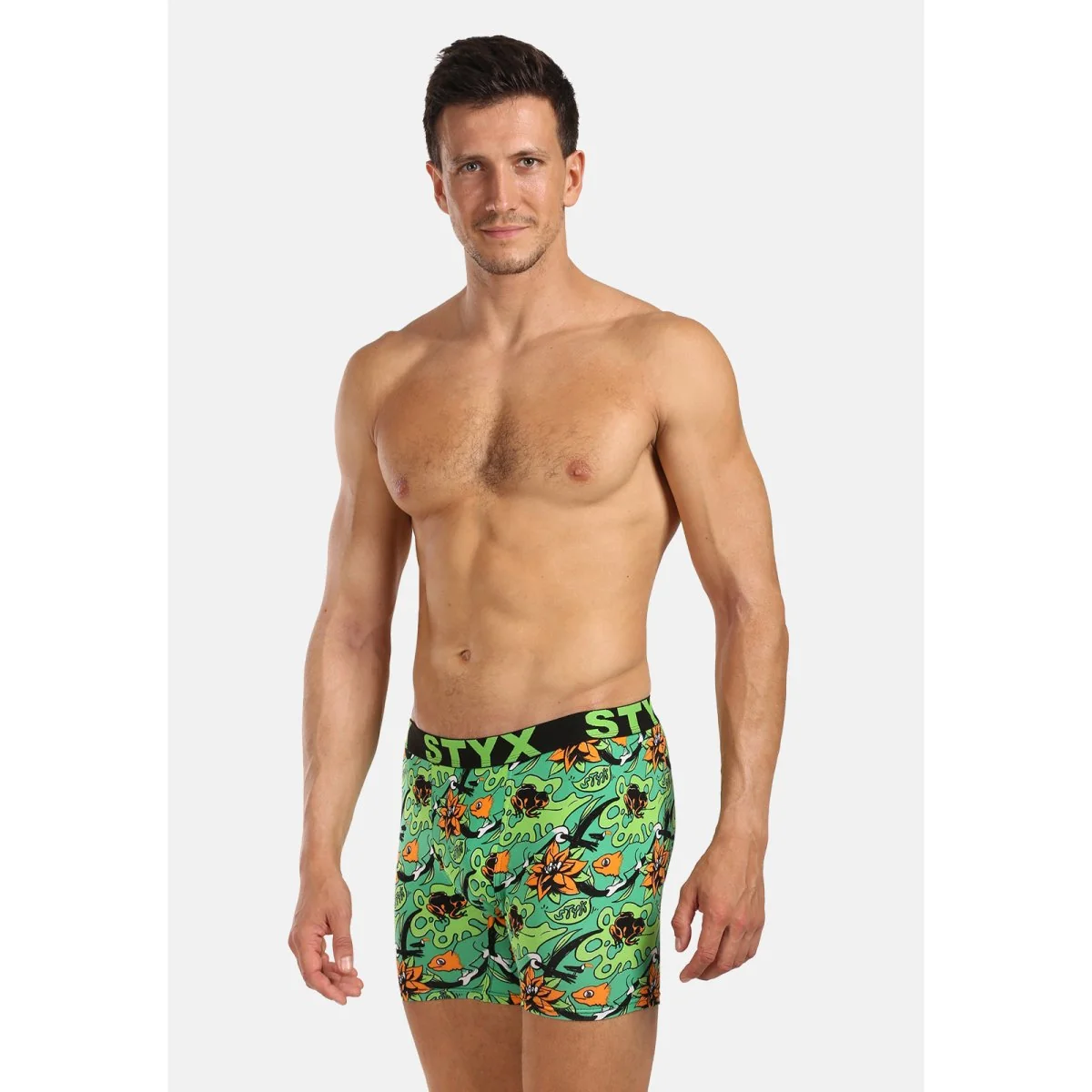 Styx Pánské boxerky long art sportovní guma tropic (UN1557) L