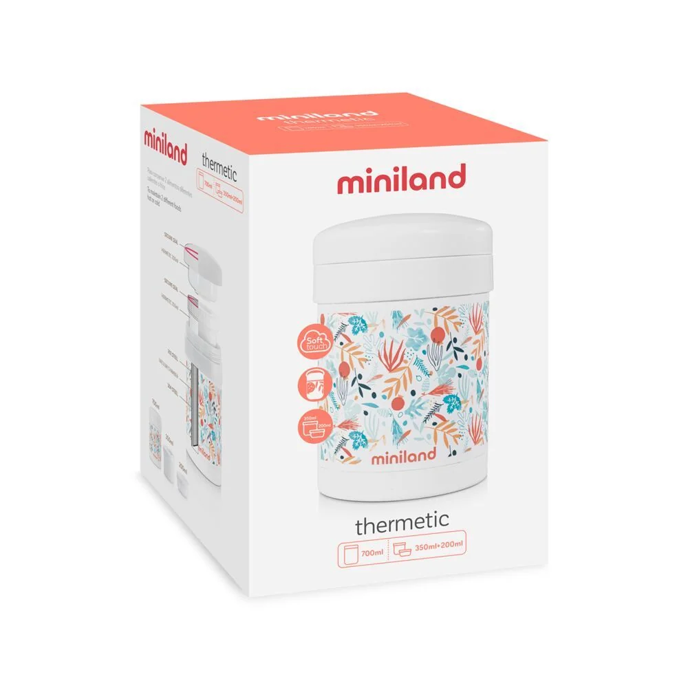 Miniland Termoska Thermetic a kelímky na jídlo Mediterranean 700 ml 3 ks