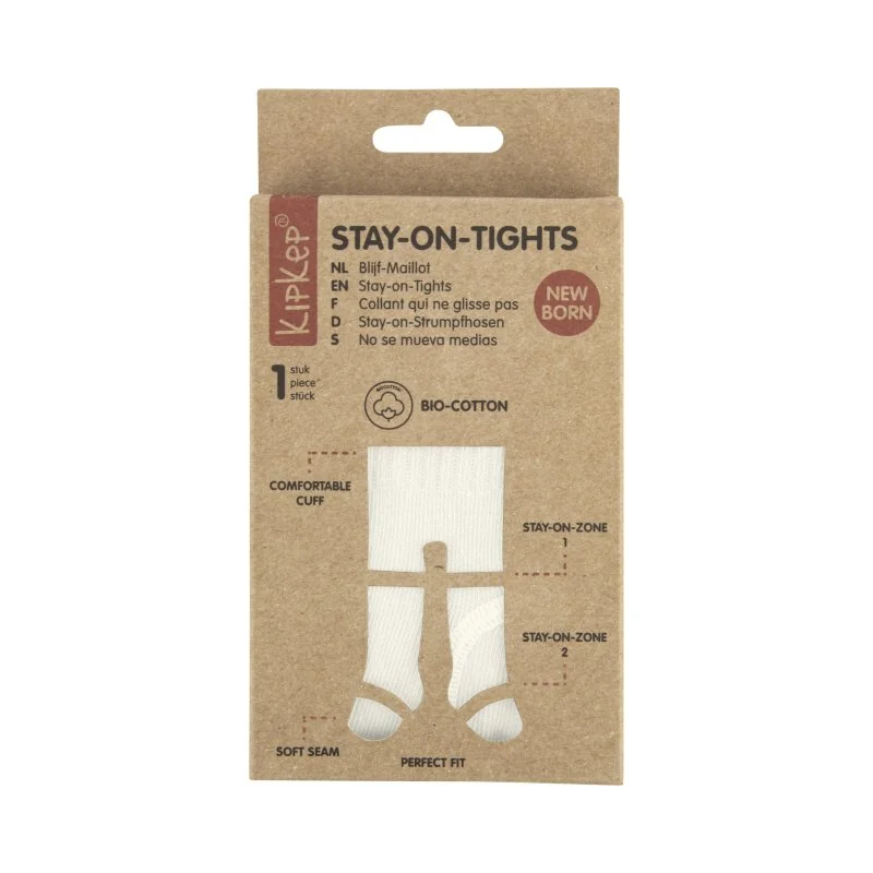 KipKep dětské punčocháče Stay-on-Tights NEWBORN Off White