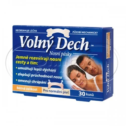 Volný dech nosní pásky pro normální pleť 30ks