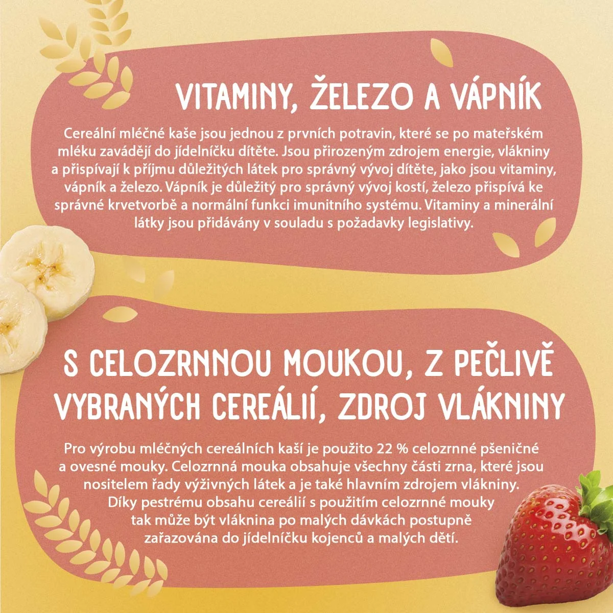 Sunar Mléčná kaše s 8 cereáliemi jahoda a banán 210 g