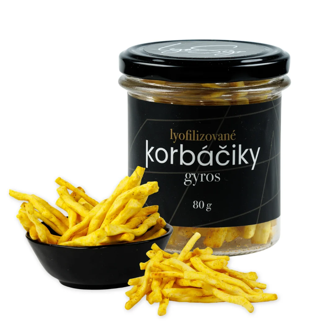 Lyopotraviny Lyofilizované korbáčiky- gyros, 80 g, ve skle