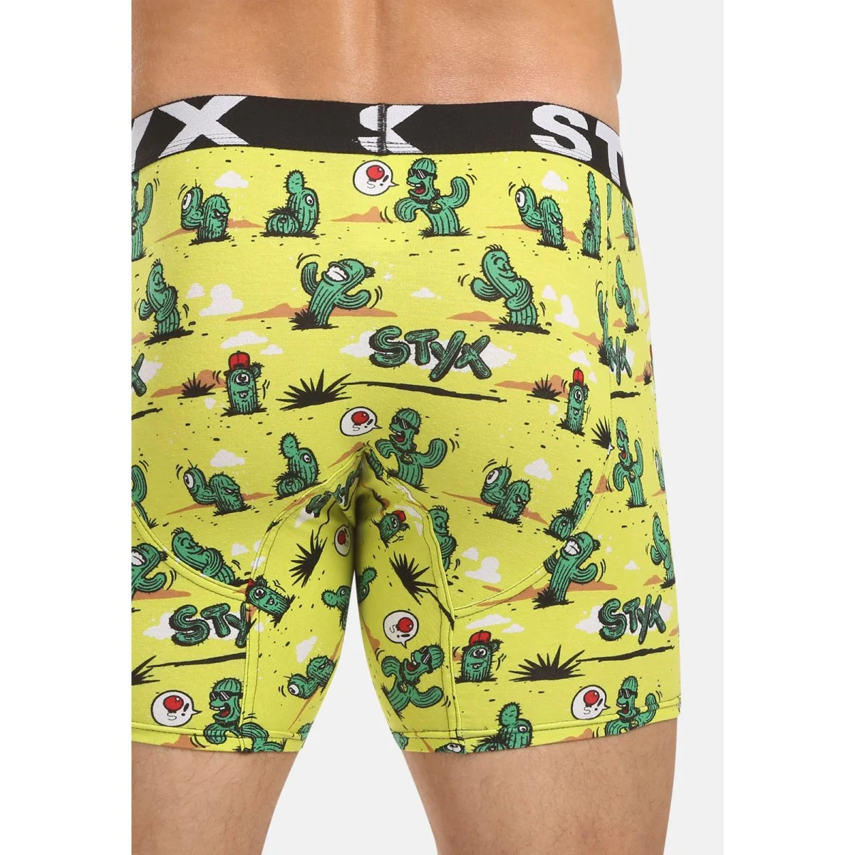 Styx Pánské boxerky long art sportovní guma kaktusy (UN1351) L