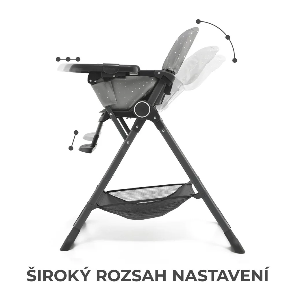 Kinderkraft Židlička jídelní Foldee Grey