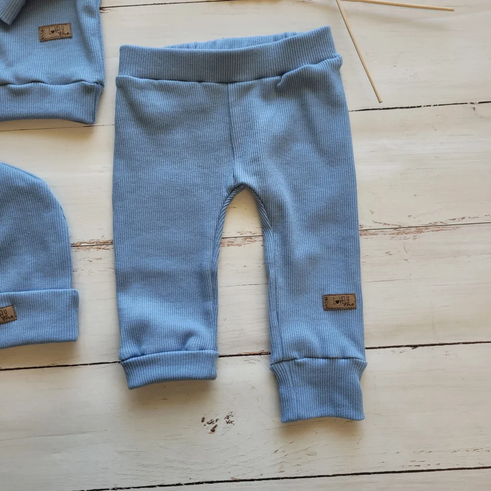Kazum Žebrovaná rostoucí 3D sada, bavlna, Lovely One, modrá, vel. 80/86