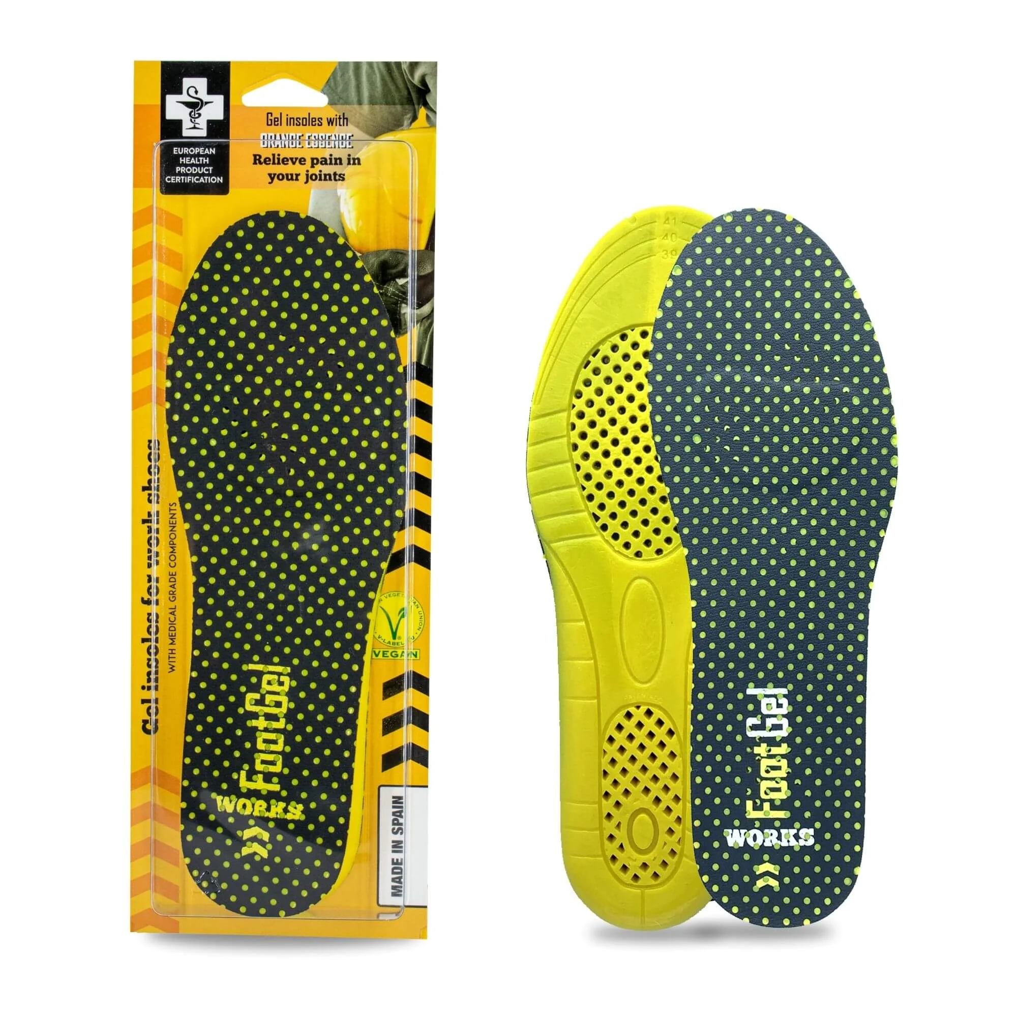 FOOTGEL Vložky do bot WORKS EU 39-42