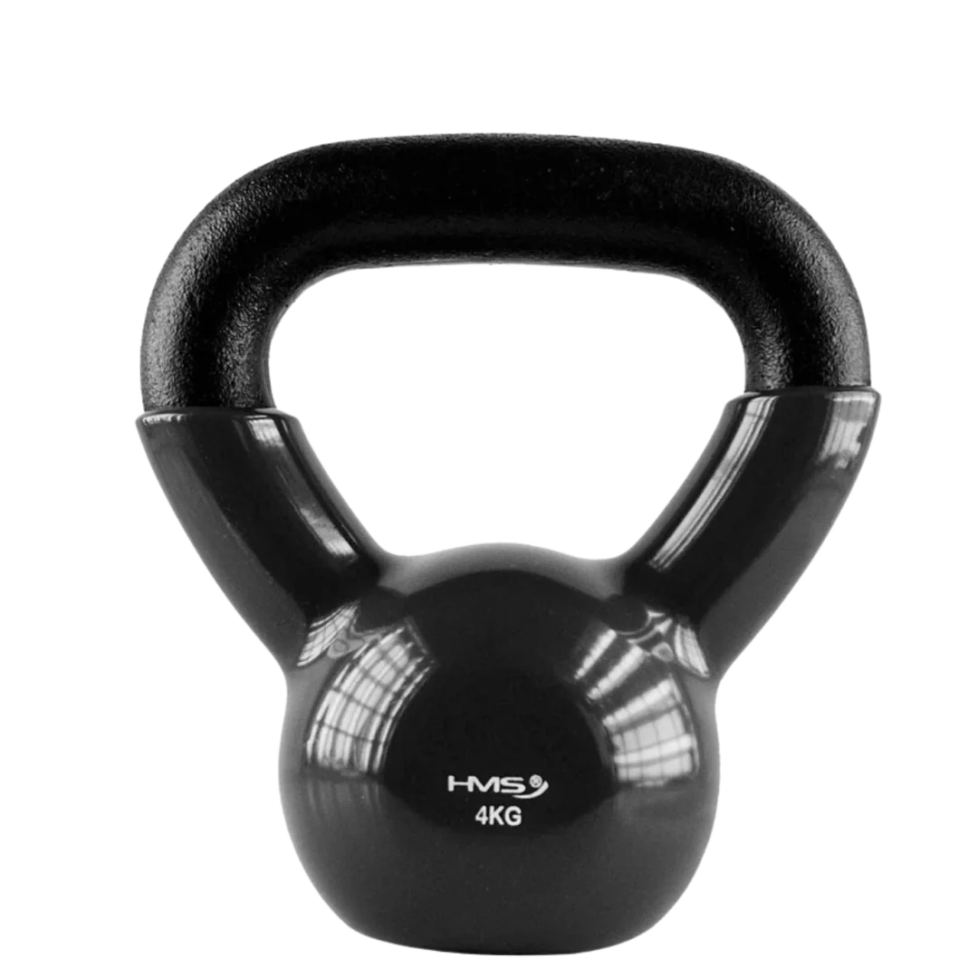 HMS Kettlebell pokrytý vinylem KNV černý - 10kg