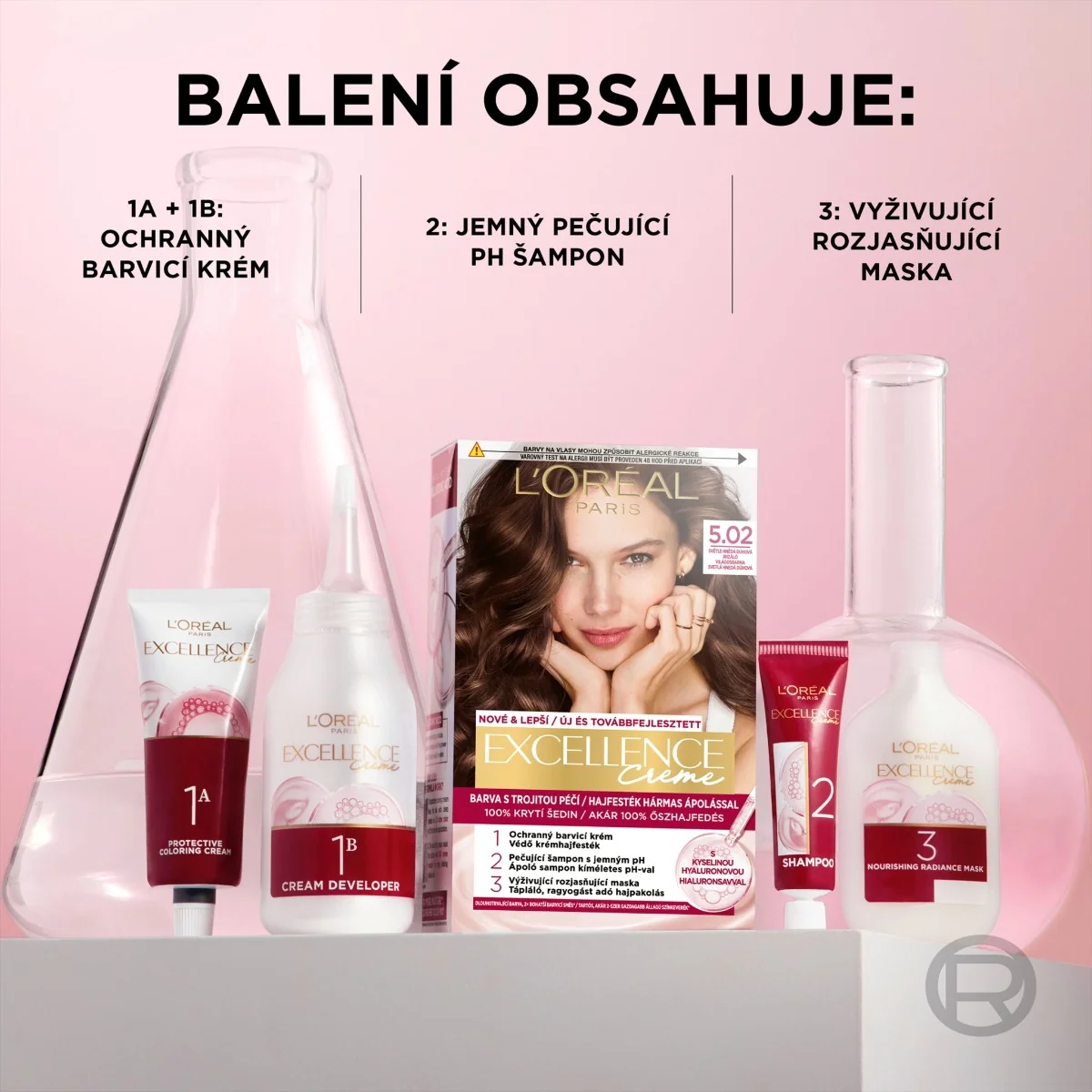 Loréal Paris Excellence Creme odstín 4.54 mahagonově měděná barva na vlasy