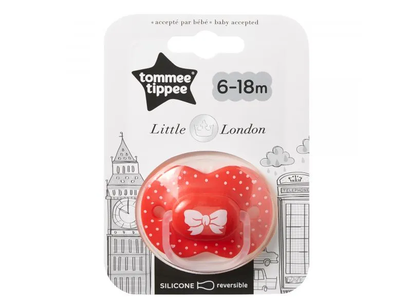 Tommee Tippee C2N Little London Girl 6-18 měsíců šidítko silikon 1 ks