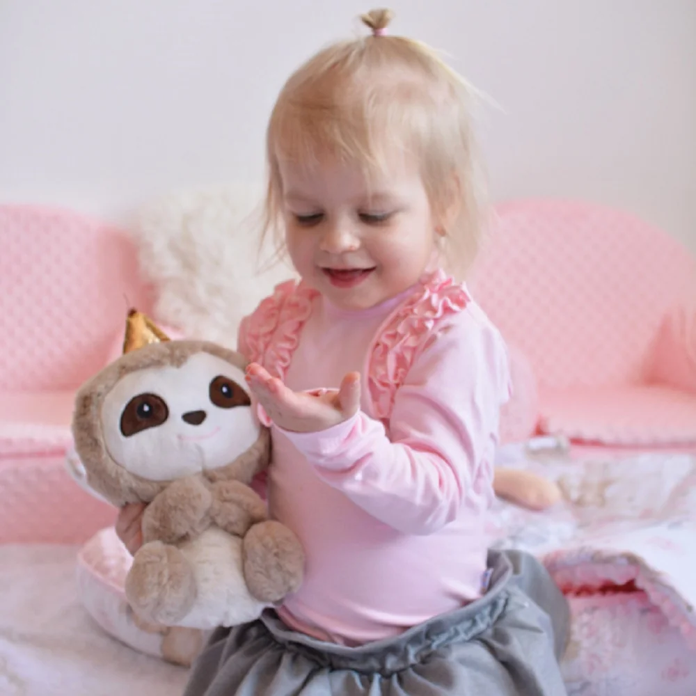 Babyono Plyšová hračka Tulilo Lenochod Olík, 23 cm - šedý