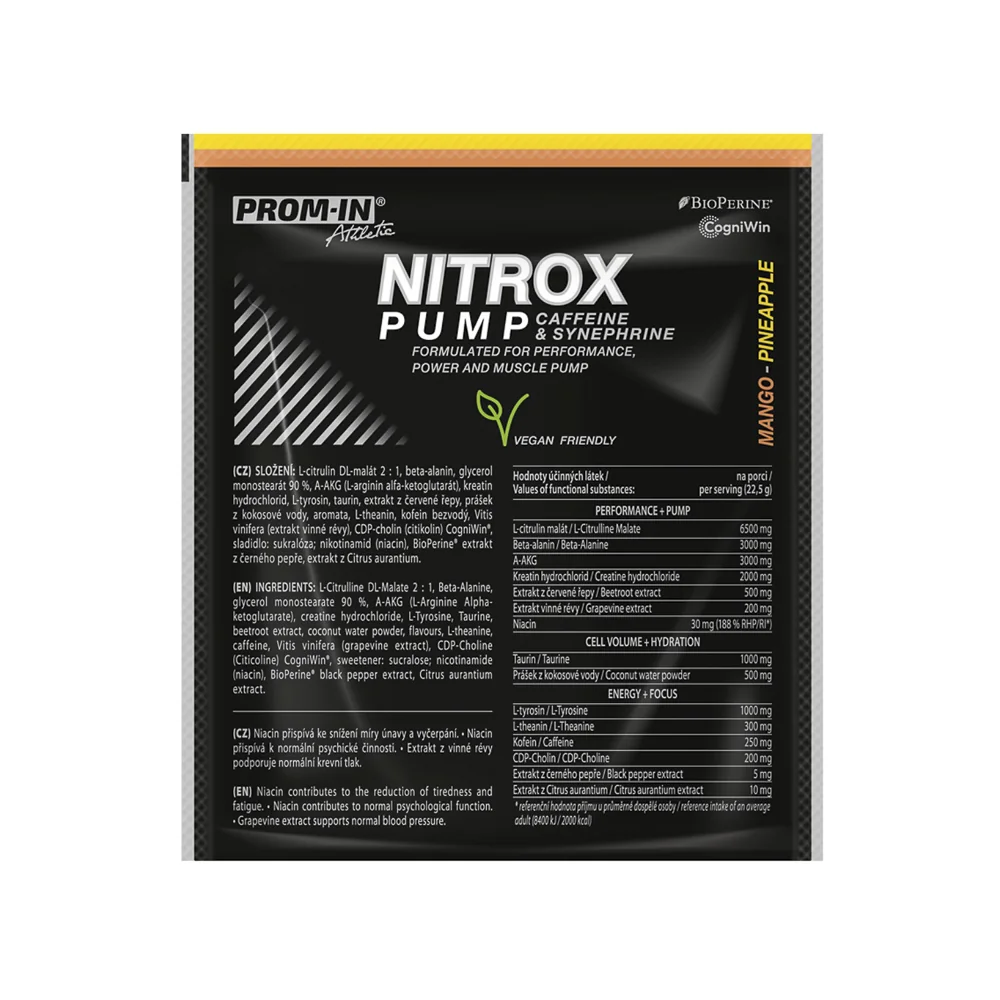 PROM-IN Nitrox Pump caffeine & synephrine 22,5 g mango-ananas