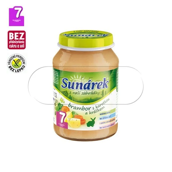 Sunárek masozeleninový příkrm brambor karotka králík 190g