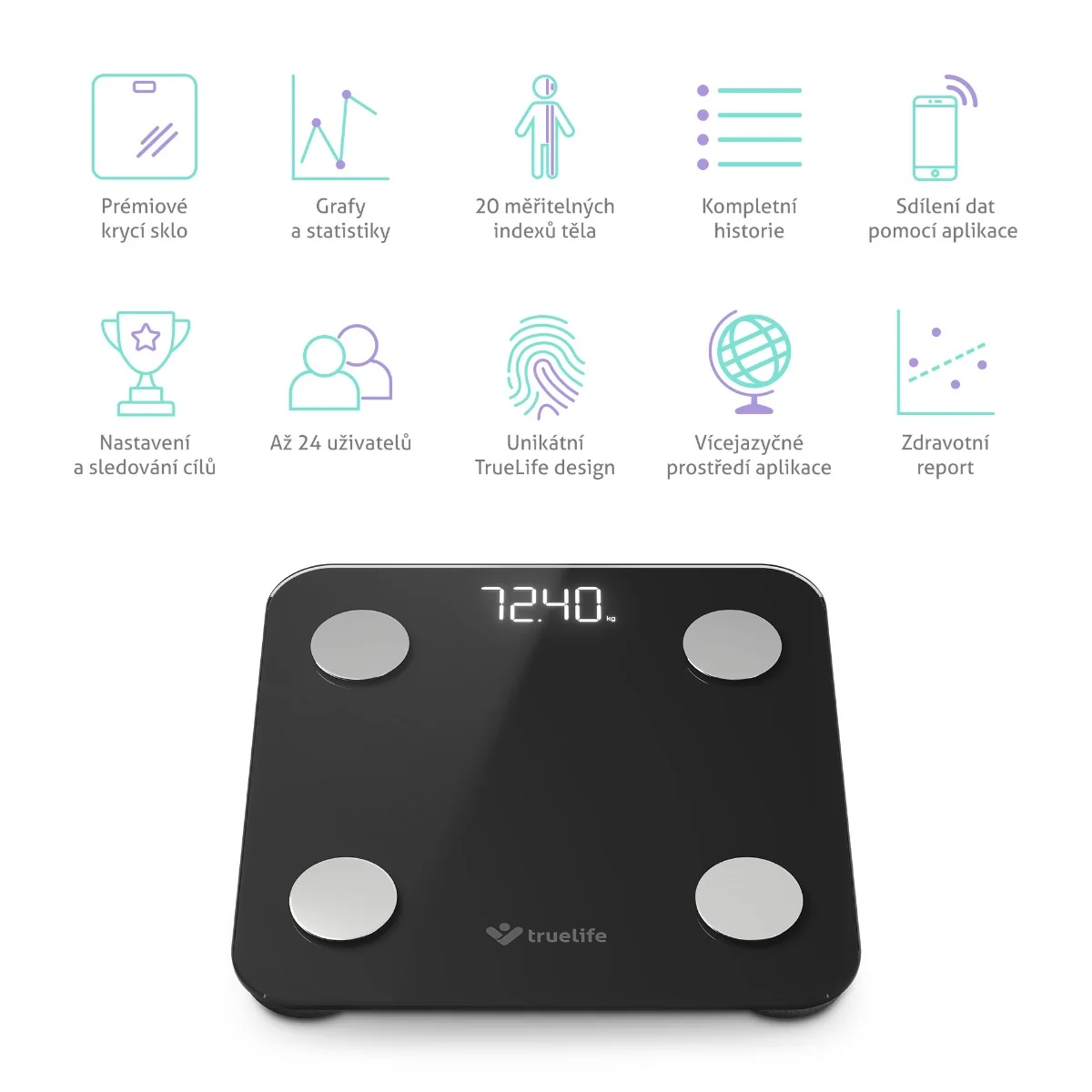 Truelife FitScale W1 osobní váha black