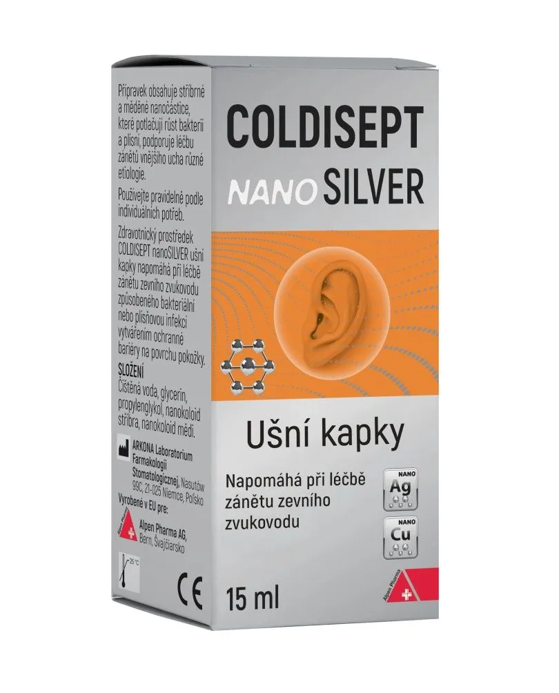 Coldisept nanoSilver ušní kapky 15 ml