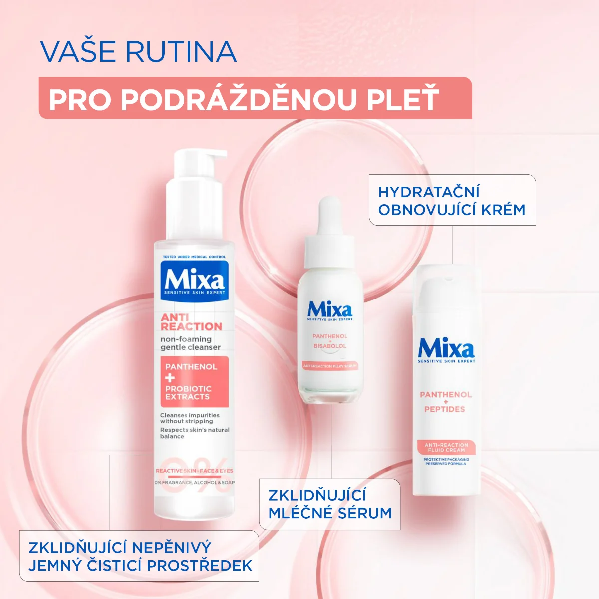 Mixa Anti-Reaction Zklidňující mléčné sérum s panthenolem 30 ml