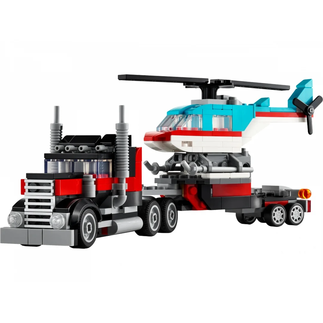 LEGO® Creator 3 v 1 31146 Náklaďák s plochou korbou a helikoptéra