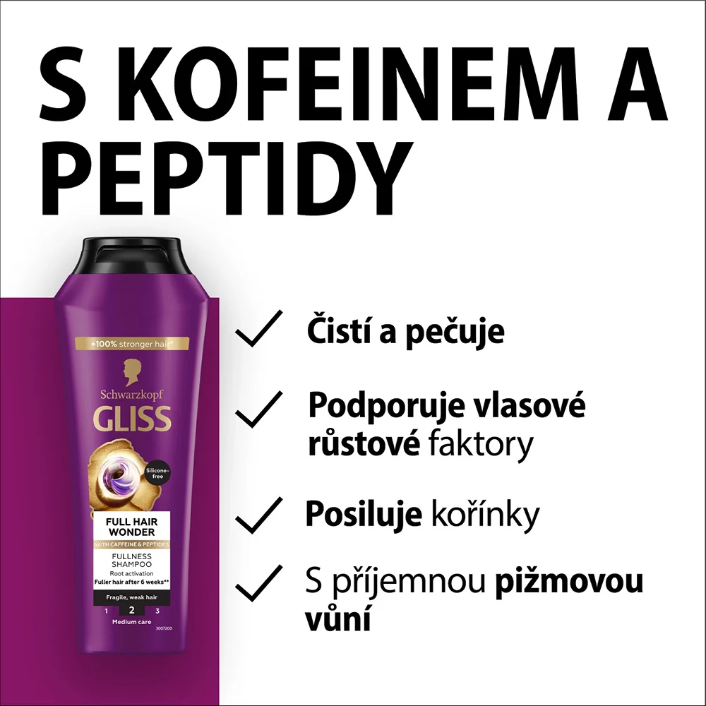 Gliss Full Hair Wonder regenerační šampon 400 ml